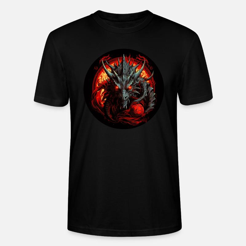 Der Drache hat dich erblickt - Stanley/Stella Unisex Bio-T-Shirt CRAFTER - Schwarz