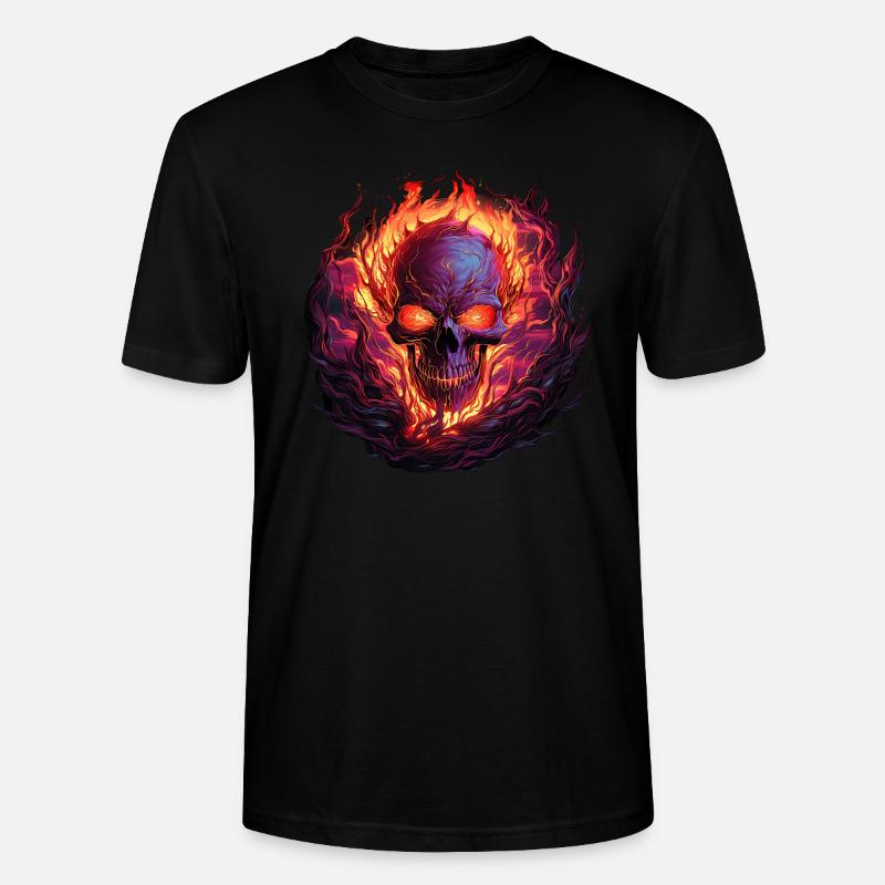 Flammenschädel der Ewigkeit - Stanley/Stella Unisex Bio-T-Shirt CRAFTER - Schwarz