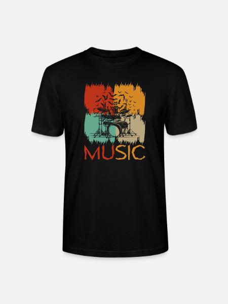 Drums Drummer Drums Drummers - Stanley/Stella CRAFTER Unisex Organic T-Shirt - black