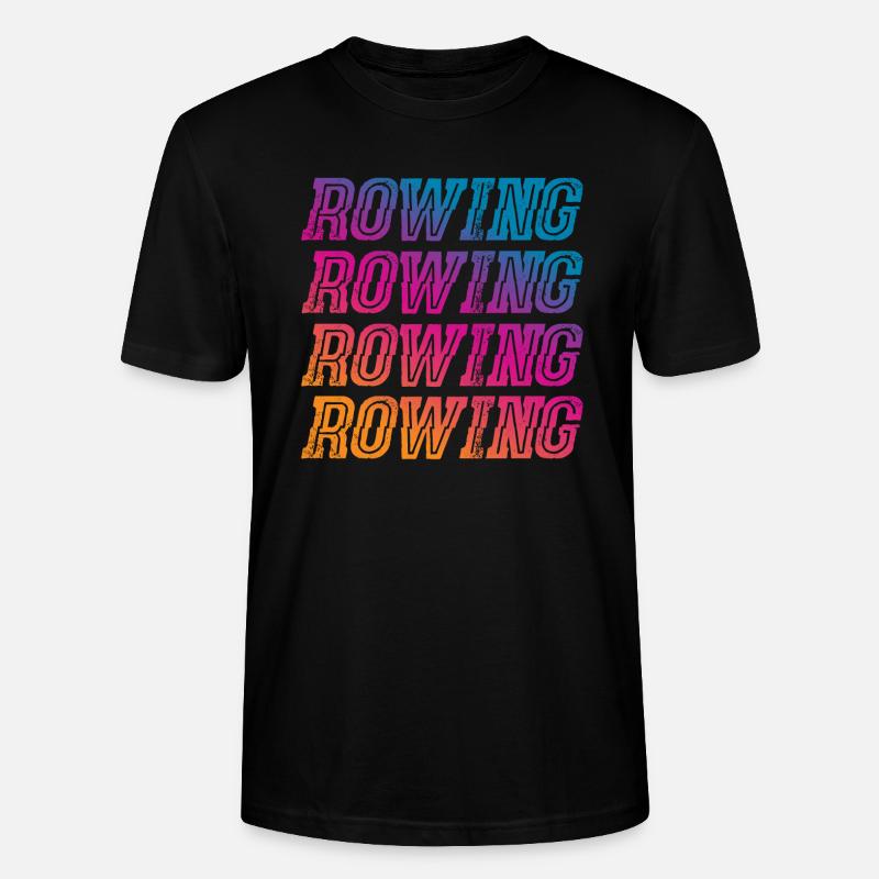 Rowing Ruderer Geschenk - Stanley/Stella Unisex Bio-T-Shirt CRAFTER - Schwarz