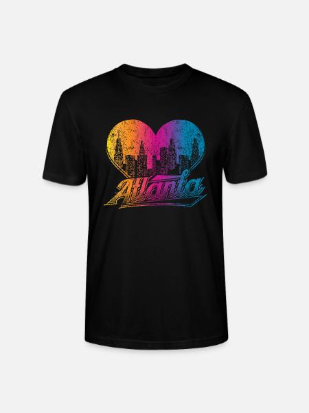 Atlanta Skyline - Stanley/Stella Unisex Bio-T-Shirt CRAFTER - Schwarz