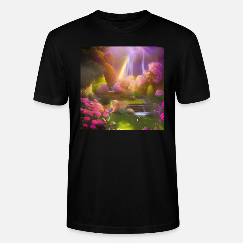 Utopia Garden Waterfall - Stanley/Stella Unisex Bio-T-Shirt CRAFTER - Schwarz