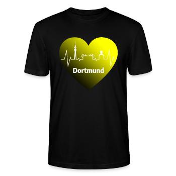 Dortmund Skyline - Stanley/Stella CRAFTER Unisex Organic T-Shirt - black - Front - Alina (178cm) & Michal (187cm)