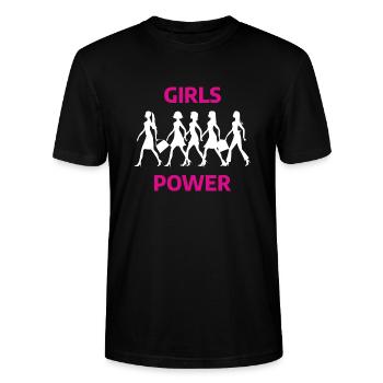 Féminisme Girls Power - T-shirt bio CRAFTER Stanley Stella Unisexe - noir - Devant - Alina (178cm) & Michal (187cm)