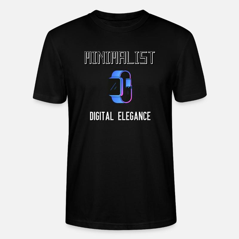 Minimalist Digital Elegance - Stanley/Stella CRAFTER Unisex Organic T-Shirt - black