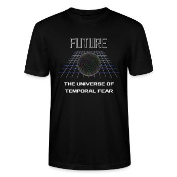 Futur l’univers de la peur temporelle - T-shirt bio CRAFTER Stanley Stella Unisexe - noir - Devant - Alina (178cm) & Michal (187cm)