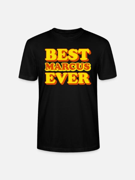 Marcus first name, funny gift - Stanley/Stella CRAFTER Unisex Organic T-Shirt - black