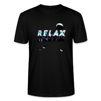 Relax - T-shirt bio CRAFTER Stanley Stella Unisexe - noir - Devant - Alina (178cm) & Michal (187cm)