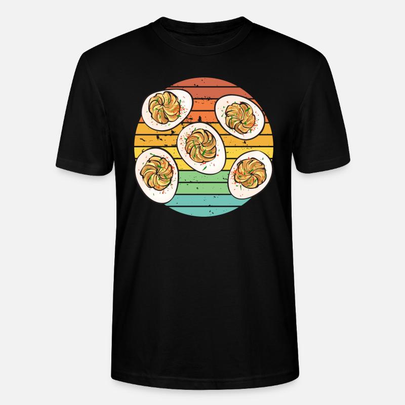 Stuffed Eggs Deviled Eggs - Stanley/Stella CRAFTER Unisex Organic T-Shirt - black