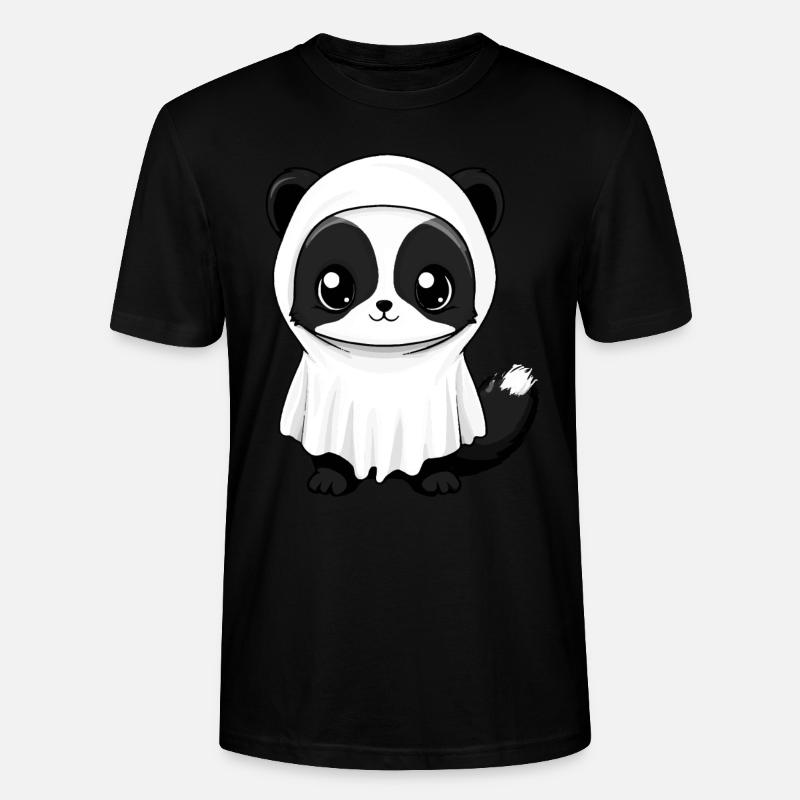 Stinktier Halloween Comic Geist - Stanley/Stella Unisex Bio-T-Shirt CRAFTER - Schwarz