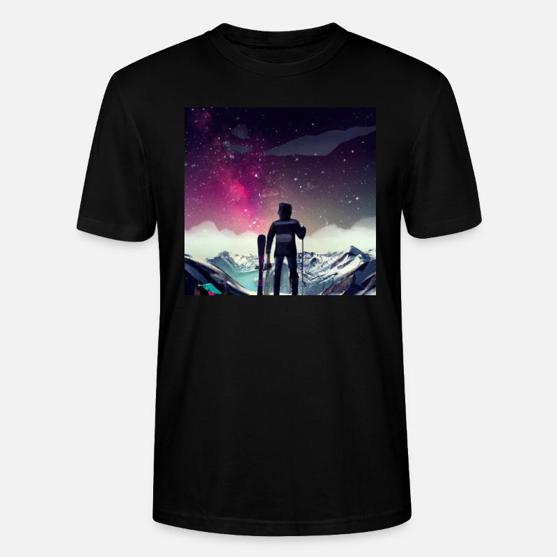 Skifahrer on top - Stanley/Stella Unisex Bio-T-Shirt CRAFTER - Schwarz