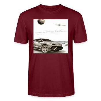 SUV sur la plage - T-shirt bio CRAFTER Stanley Stella Unisexe - bordeaux - Devant - Alina (178cm) & Michal (187cm)