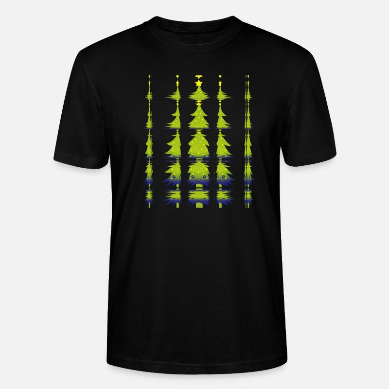 Bunter Weihnachtsbaum Christmas Tree - Stanley/Stella Unisex Bio-T-Shirt CRAFTER - Schwarz