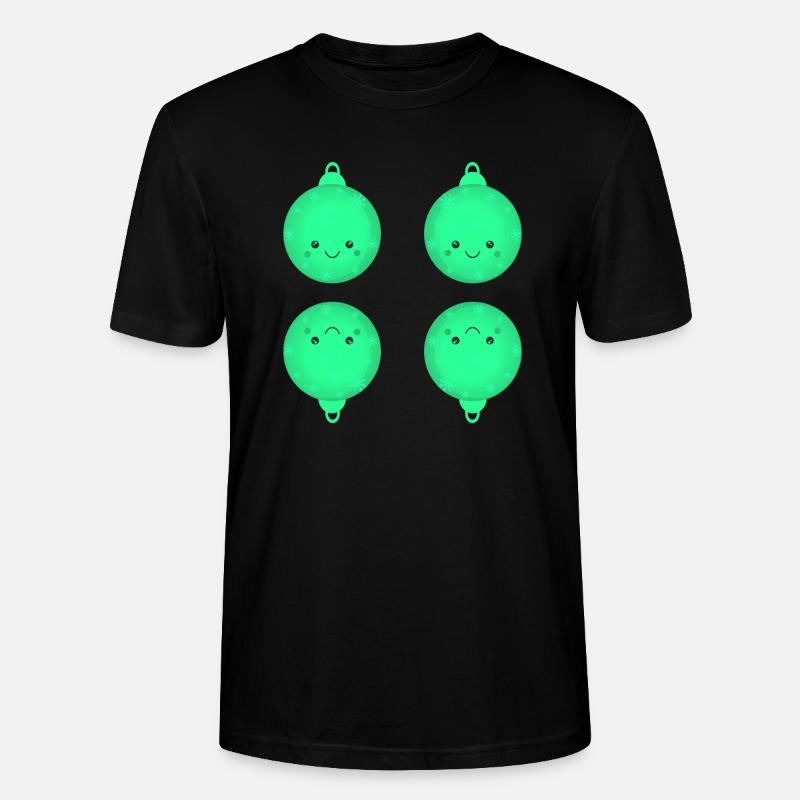 Schöne Weihnachtskugeln Christbaumkugeln - Stanley/Stella Unisex Bio-T-Shirt CRAFTER - Schwarz