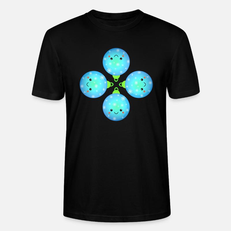 Schöne Weihnachtskugeln Christbaumkugeln - Stanley/Stella Unisex Bio-T-Shirt CRAFTER - Schwarz