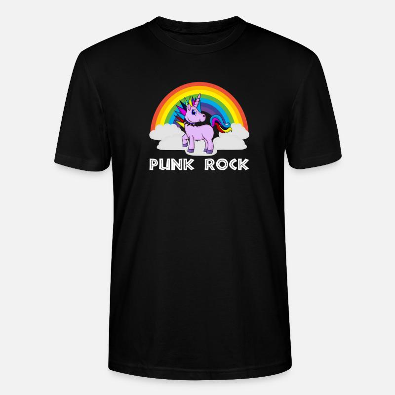 Punk Rock Einhorn - Stanley/Stella Unisex Bio-T-Shirt CRAFTER - Schwarz