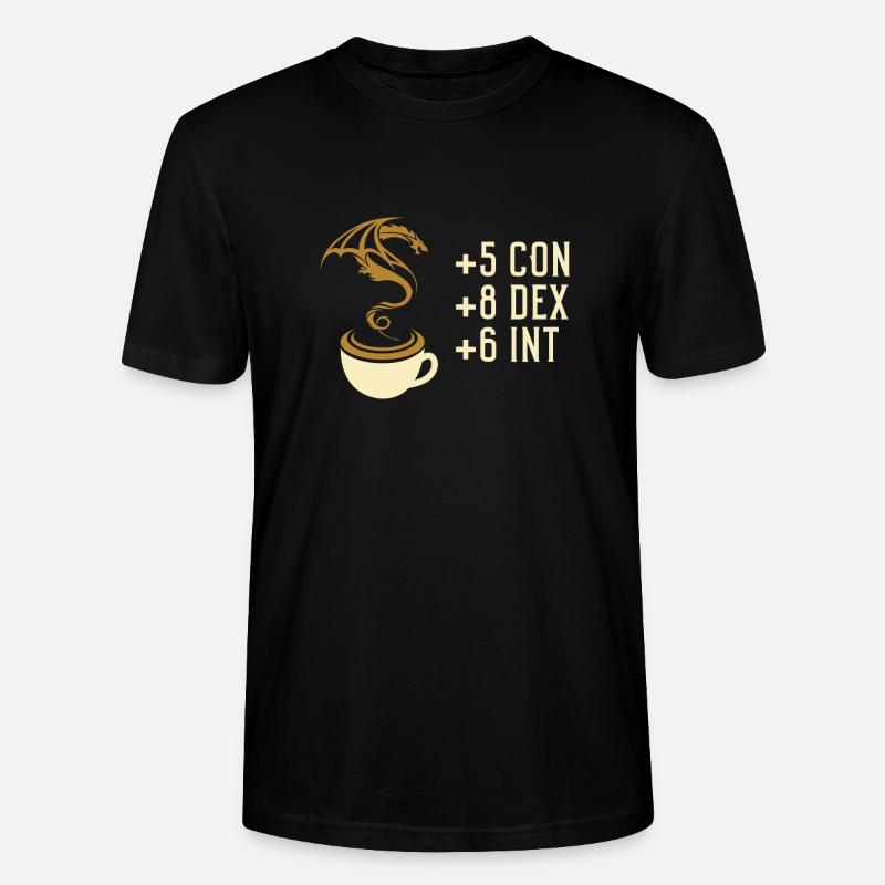 Coffee Stats Tabletop-RPG-Spiele - Stanley/Stella Unisex Bio-T-Shirt CRAFTER - Schwarz