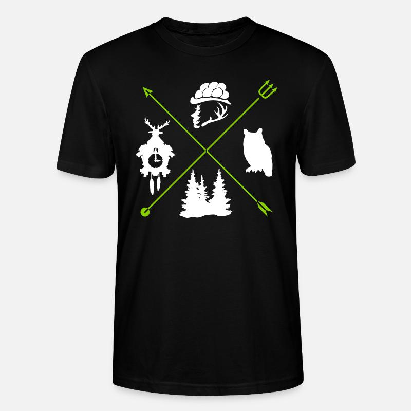 Black Forest Wegweiser - Stanley/Stella Unisex Bio-T-Shirt CRAFTER - Schwarz