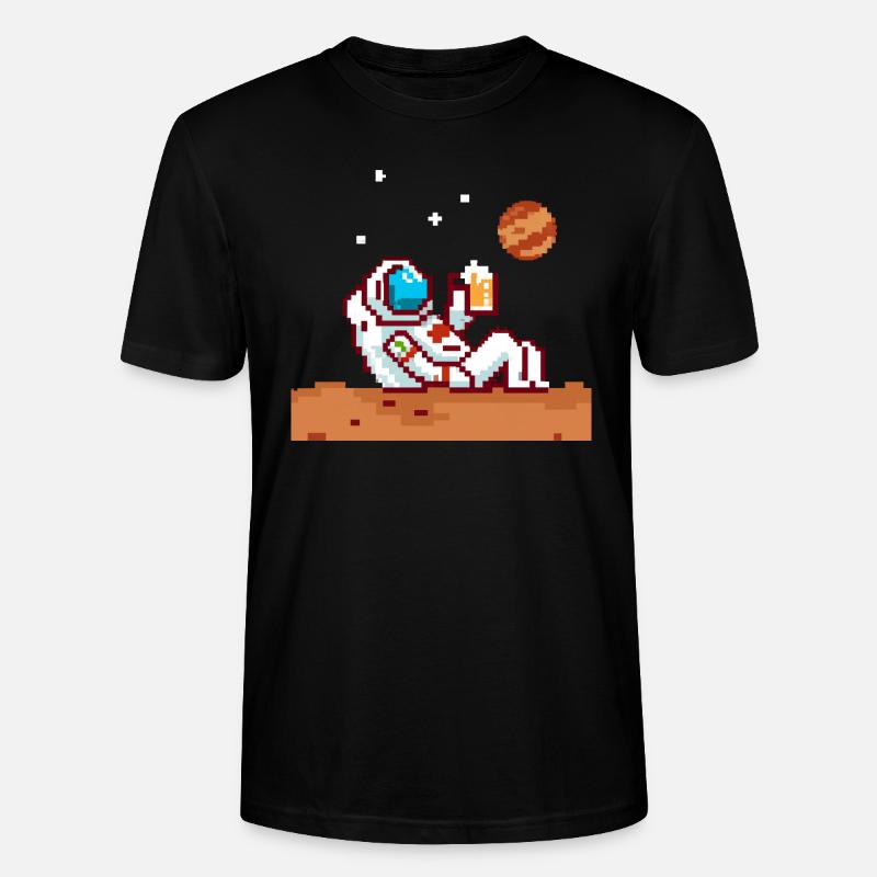 Astronaut in der Freizeit - Stanley/Stella Unisex Bio-T-Shirt CRAFTER - Schwarz