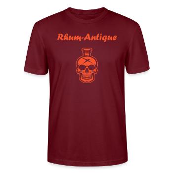 Rhum - T-shirt bio CRAFTER Stanley Stella Unisexe - bordeaux - Devant - Alina (178cm) & Michal (187cm)