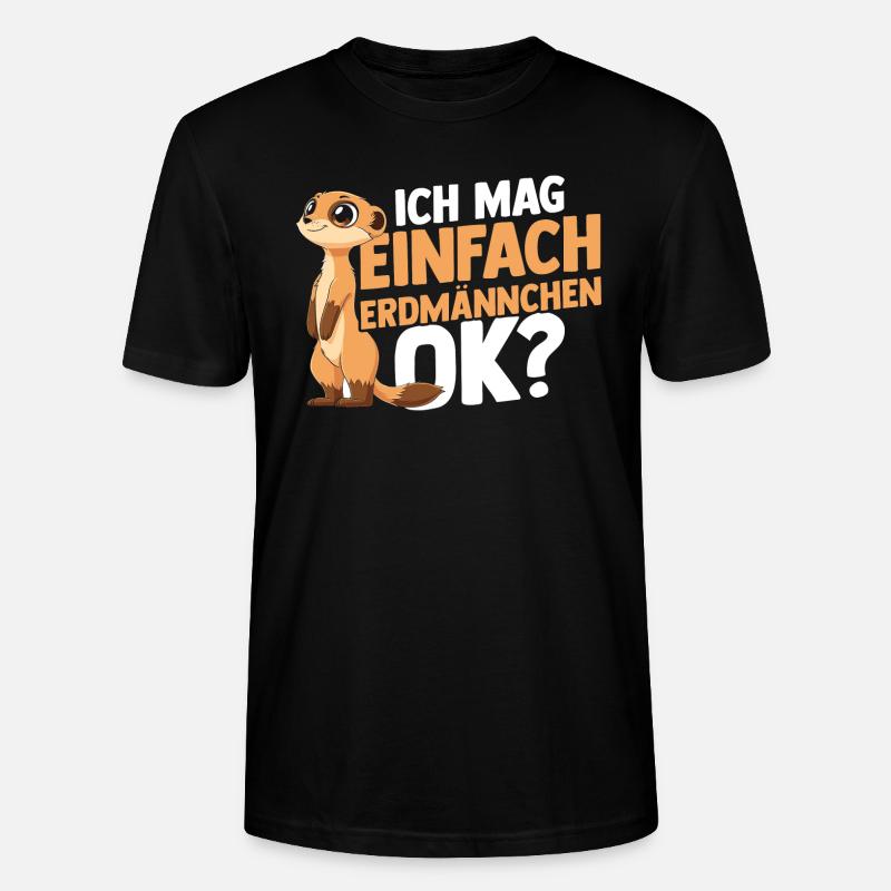 Erdmännchen - Stanley/Stella Unisex Bio-T-Shirt CRAFTER - Schwarz