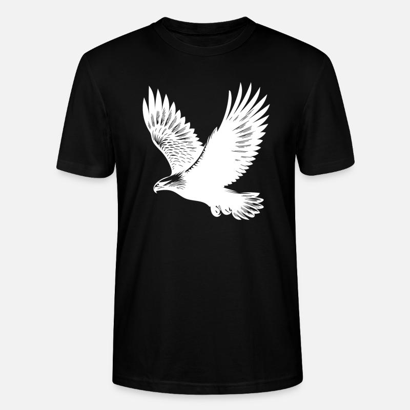 Elegant eagle on huge wings - Stanley/Stella CRAFTER Unisex Organic T-Shirt - black