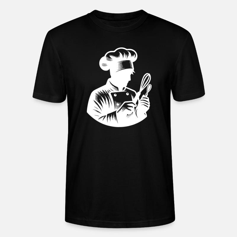 Bäcker Silhouette Portrait - Stanley/Stella Unisex Bio-T-Shirt CRAFTER - Schwarz