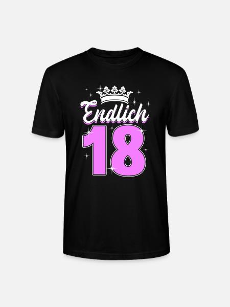 Endlich 18 - Stanley/Stella Unisex Bio-T-Shirt CRAFTER - Schwarz