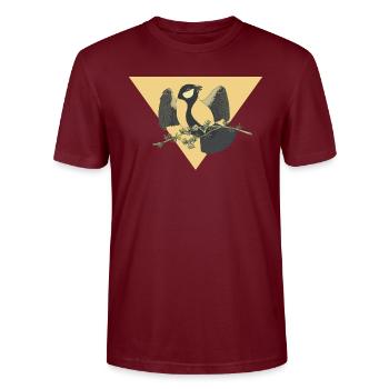 Tit - Stanley/Stella CRAFTER Unisex Organic T-Shirt - burgundy - Front - Alina (178cm) & Michal (187cm)