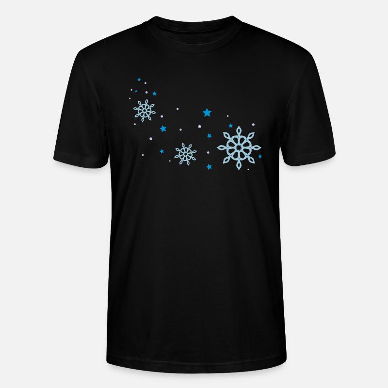 schneeflocken - Stanley/Stella Unisex Bio-T-Shirt CRAFTER - Schwarz