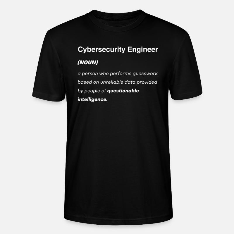 Cybersecurity-Ingenieur Helpdesk-Support Drôle - T-shirt bio CRAFTER Stanley Stella Unisexe - noir