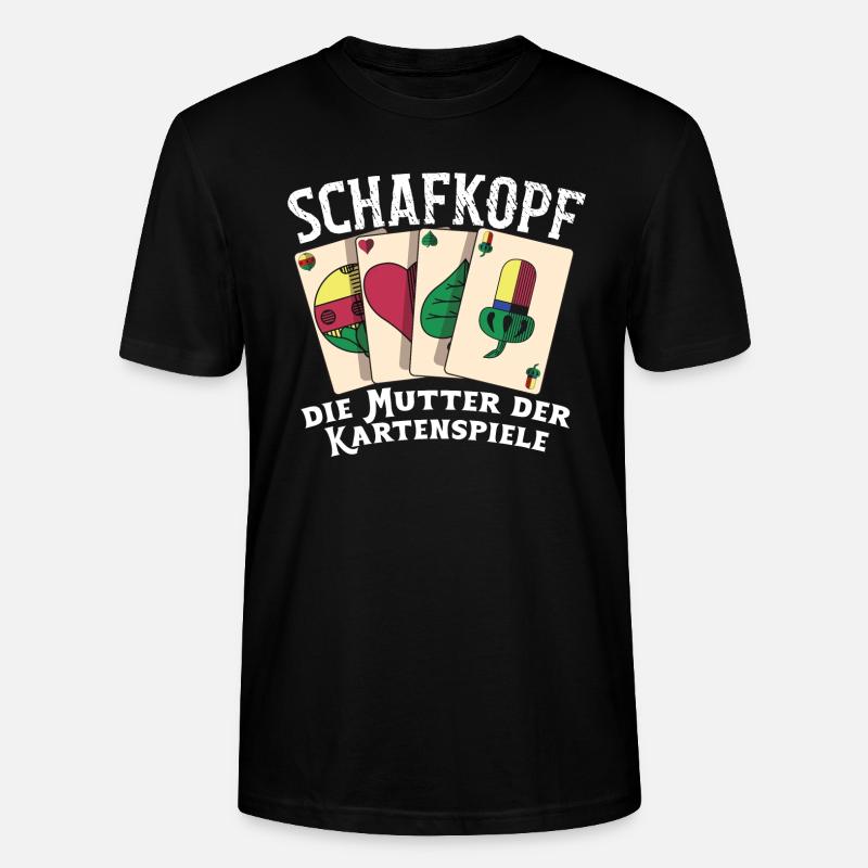 Schafkopf die Mutter aller Kartenspiele - Stanley/Stella Unisex Bio-T-Shirt CRAFTER - Schwarz