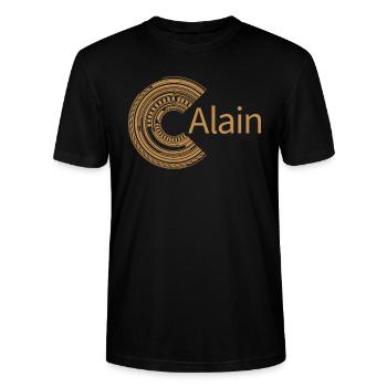 Pour Alain - T-shirt bio CRAFTER Stanley Stella Unisexe - noir - Devant - Alina (178cm) & Michal (187cm)