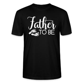 Cadeau papa futur papa - T-shirt bio CRAFTER Stanley Stella Unisexe - noir - Devant - Alina (178cm) & Michal (187cm)