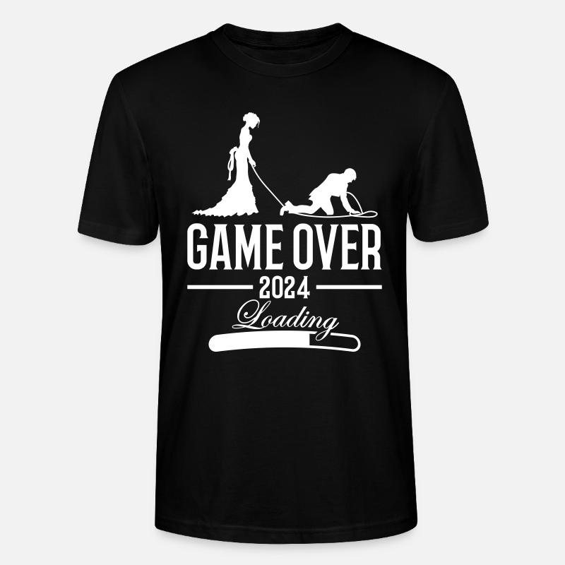Hochzeit Loading 2024 Game Over - Stanley/Stella Unisex Bio-T-Shirt CRAFTER - Schwarz