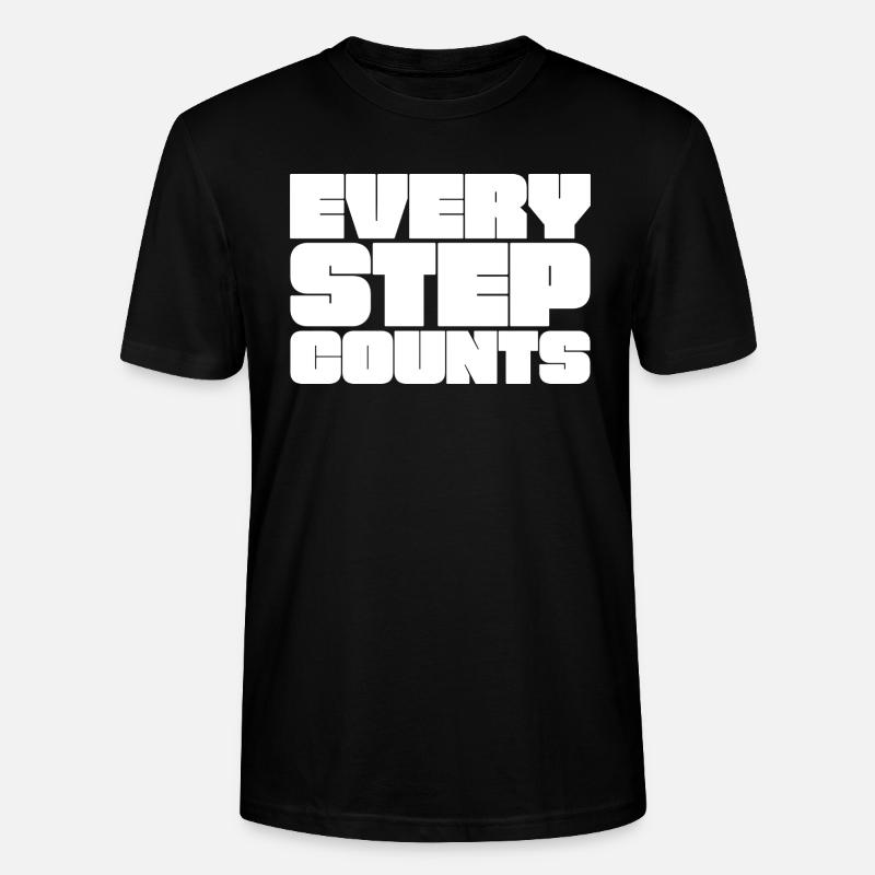 Chaque pas compte - T-shirt bio CRAFTER Stanley Stella Unisexe - noir