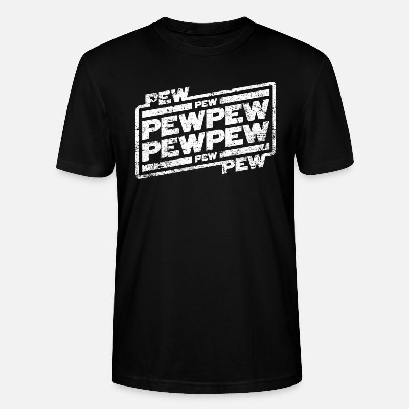 Pew Pew Pew - Stanley/Stella Unisex Bio-T-Shirt CRAFTER - Schwarz