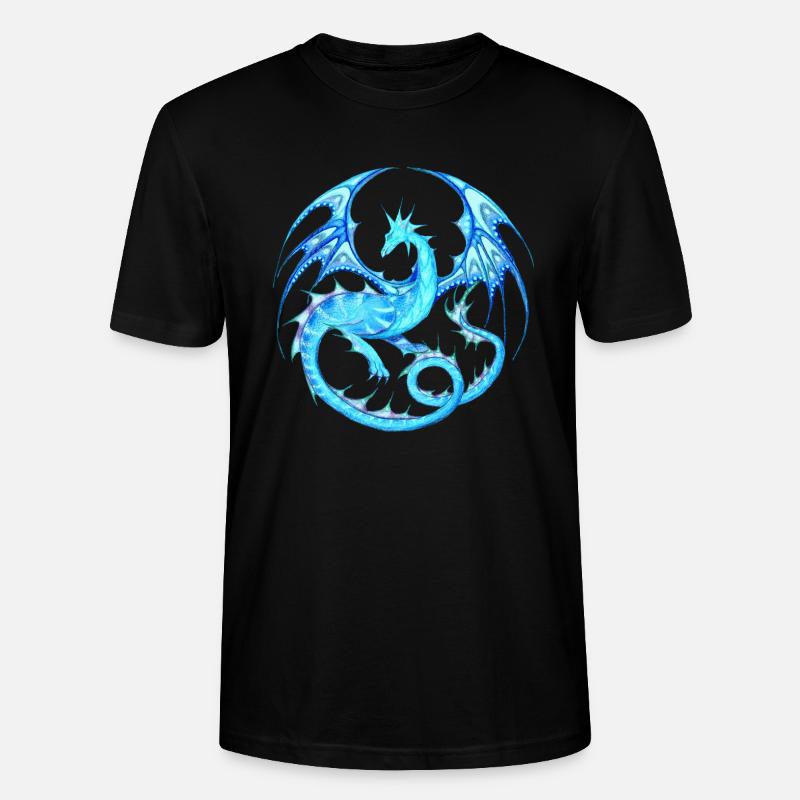 Drachenmandala_Eisdrache - Stanley/Stella Unisex Bio-T-Shirt CRAFTER - Schwarz