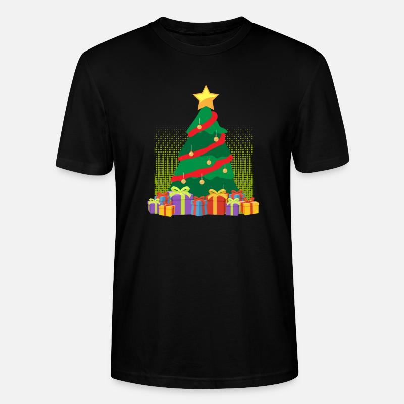Frohe Weihnachten Weihnachtsbaum Geschenke - Stanley/Stella Unisex Bio-T-Shirt CRAFTER - Schwarz