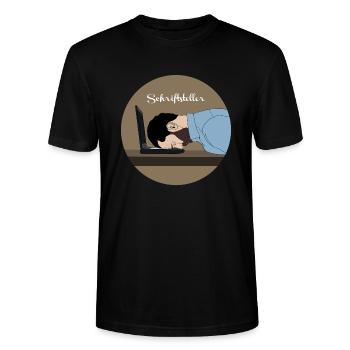 Écrivains - T-shirt bio CRAFTER Stanley Stella Unisexe - noir - Devant - Alina (178cm) & Michal (187cm)