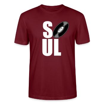 soul - musique - T-shirt bio CRAFTER Stanley Stella Unisexe - bordeaux - Devant - Alina (178cm) & Michal (187cm)