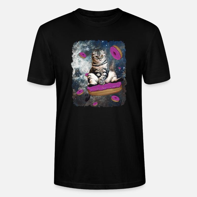 Chat de l'espace - T-shirt bio CRAFTER Stanley Stella Unisexe - noir