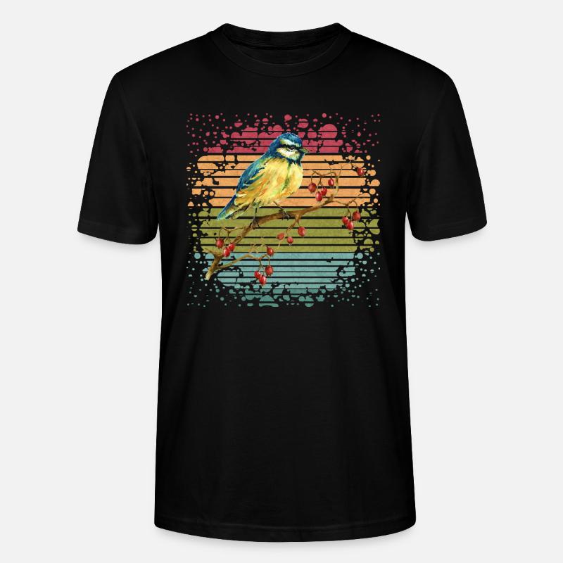Mésange à oiseaux - T-shirt bio CRAFTER Stanley Stella Unisexe - noir