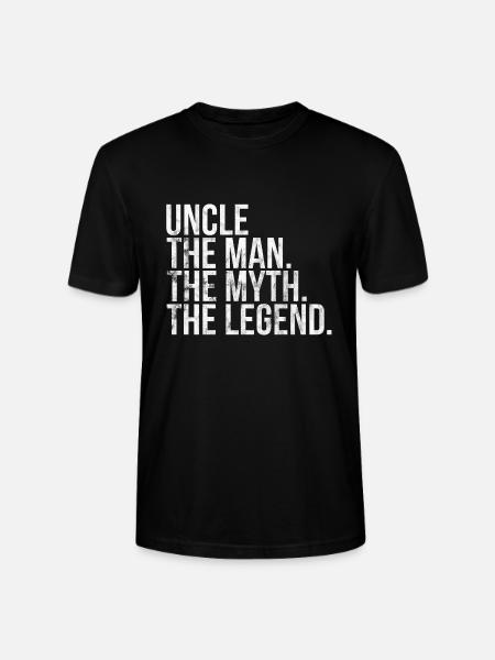 Uncle myth legend - Stanley/Stella CRAFTER Unisex Organic T-Shirt - black