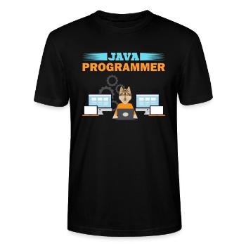 Java Programmer - Stanley/Stella Unisex Bio-T-Shirt CRAFTER - Schwarz - Vorne - Alina (178cm) & Michal (187cm)