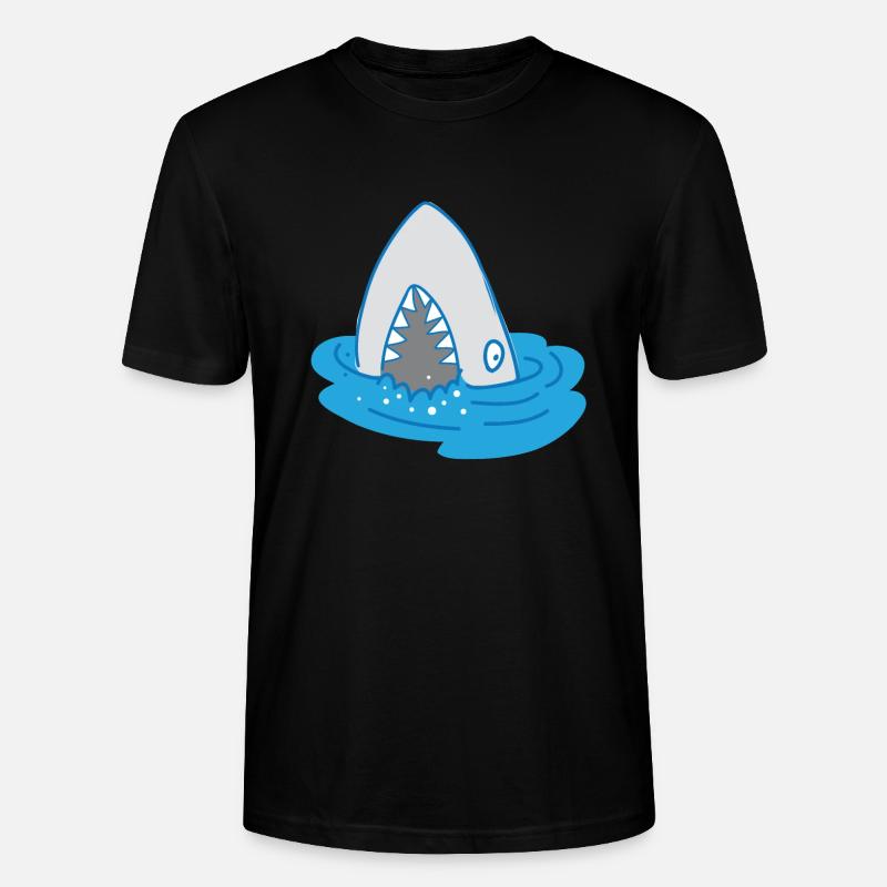 requin à bouche ouverte - T-shirt bio CRAFTER Stanley Stella Unisexe - noir