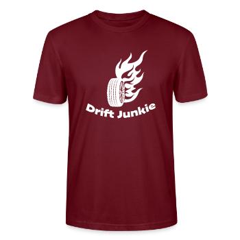 Driften spruch Drift - Stanley/Stella Unisex Bio-T-Shirt CRAFTER - Burgunderrot - Vorne - Alina (178cm) & Michal (187cm)