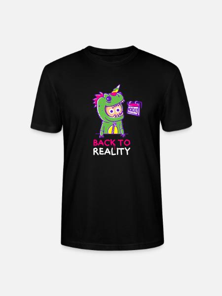 BACK TO REALITY - Stanley/Stella CRAFTER Unisex Organic T-Shirt - black