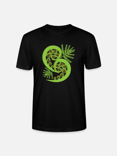 New Zealand Fern Koru Polynesian Tattoo Gift - Stanley/Stella CRAFTER Unisex Organic T-Shirt - black