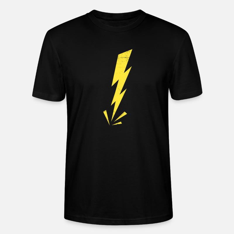 Blitz-Donner Blitz Wütende Warnung Geschenkidee - Stanley/Stella Unisex Bio-T-Shirt CRAFTER - Schwarz